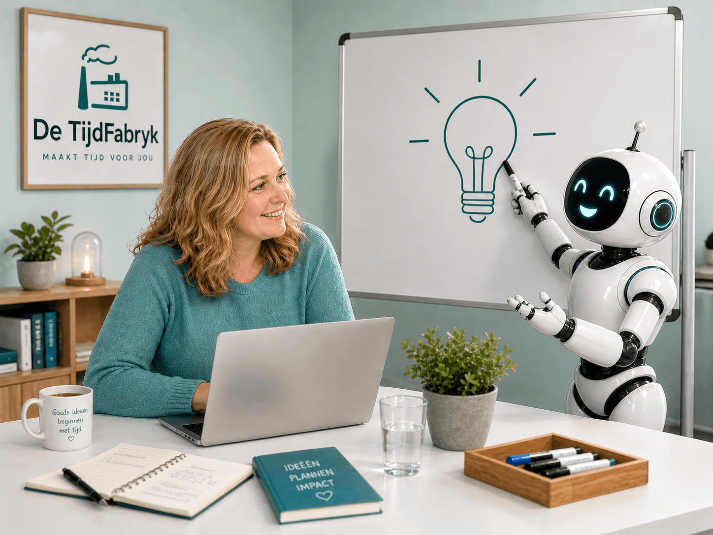 Illustratie van een vriendelijke robot